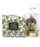 Vintage Lamplight Farms Brass Oil Lamp Hurricane Glass Shade Wall Mount NOS - £39.31 GBP