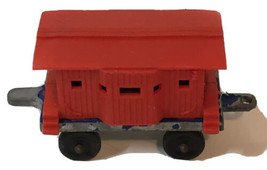 Small Model Train Car Red With Metal Bottom Vintage - $4.94