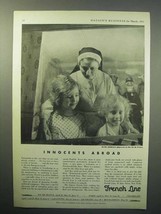 1933 French Line Cruise Ad - Innocents Abroad - £14.54 GBP