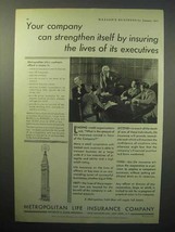 1933 Metropolitan Life Insurance Ad - Executives - £14.74 GBP