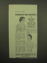 1933 Maidenform Nursing Brassiere Ad - No. 382, 7005 - $18.49