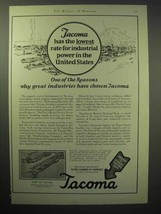 1929 Tacoma Chamber of Commerce Ad - Lowest Power - £14.57 GBP