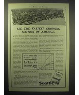 1929 Seattle Chamber of Commerce Ad - Fastest Growing - £14.55 GBP