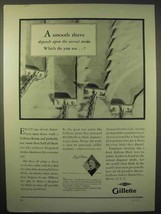 1929 Gillette Razor Ad - A Smooth Shave - £14.78 GBP