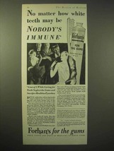 1929 Forhan&#39;s Toothpaste Ad - Nobody&#39;s Immune - £14.78 GBP