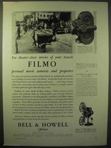 1929 Bell & Howell Filmo 70-D Movie Camera Ad - £14.50 GBP