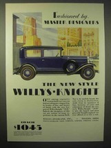 1929 Willys-Knight 70-B Car Ad - Master Designers - £14.73 GBP