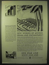 1929 Red Star Line, White Star Line Cruise Ad - Mystery - £14.45 GBP