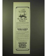 1926 American Express Travelers Cheques Ad - Sky-Blue - £14.55 GBP