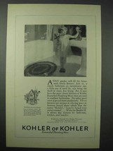 1925 Kohler of Kohler Enameled Plumbing Ware Ad - Tiny Garden - $18.49