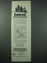 1925 Matson Cruise Ad - Hawaii, Don Juan Gaetano - £14.82 GBP