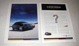 2004 Cadillac CTS Car Ad - 6-Speed Manual - £14.78 GBP
