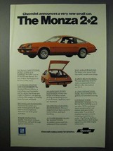 1972 Chevrolet Monza 2+2 Car Ad - £14.49 GBP