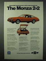 1972 Chevrolet Monza 2+2 Car Ad - £14.44 GBP