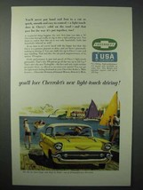 1957 Chevrolet Bel Air Sport Coupe Car Ad - £14.60 GBP