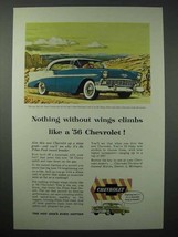 1956 Chevrolet Bel Air Sport Sedan Car Ad - Pikes Peak - £14.54 GBP