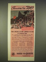 1940 Moore-McCormack Lines Cruise Ad - Carnival in Rio - £14.73 GBP