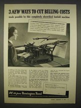 1938 Remington Rand Fanfold Machine Ad - Cut Costs - $18.49