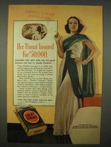 1938 Lucky Strike Cigarettes Ad - Dolores Del Rio - £14.27 GBP