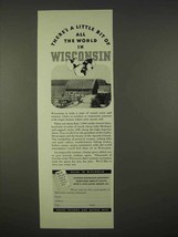 1937 Wisconsin Tourism Ad - Little Bit of All The World - £14.78 GBP