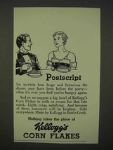 1936 Kellogg's Corn Flakes Cereal Ad - Postscript - £14.53 GBP