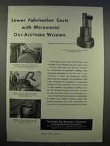 1946 Linde Air Products Ad - Oxy-Acetylene Welding - £14.45 GBP