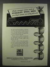 1946 Jones & Laughlin Steel Ad - Otiscoloy Steel Bars - $18.49