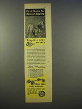 1946 New Idea Corn Pickers Ad - Harvest Security - £14.45 GBP