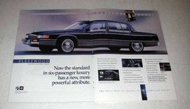 1990 Cadillac Fleetwood Car Ad - Six-Passenger Luxury - $18.49