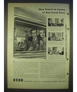 1940 Budd Sleeper Coach Train Ad - Travel in Luxury - £14.78 GBP