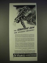 1940 DeVilbiss Spray Gun Ad - Speedier Finishing - $18.49