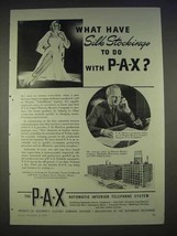 1940 PAX Telephone System Ad - Phoenix Hosiery - £14.78 GBP