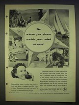 1940 Bell Telephone Ad - Go Where You Please - £14.52 GBP