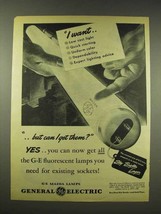 1944 General Electric Mazda Fluorescent Lamps Ad - $18.49