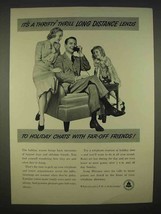 1938 Bell Telephone Ad - Thrifty Thrill Long Distance - £14.53 GBP