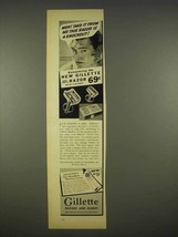 1938 Gillette Razor Ad - Jack Dempsey - a Knockout - £15.01 GBP