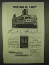 1938 Hamburg-American Line Cruise Ad - In Europe - £14.48 GBP