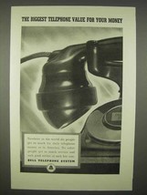 1938 Bell Telephone Ad - Biggest Value For Your Money - £14.53 GBP