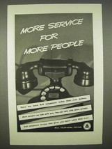 1938 Bell Telephone Ad - More Service for More People - £14.54 GBP