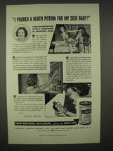 1938 Eveready Batteries Ad - Death Potion for Sick Baby - $18.49