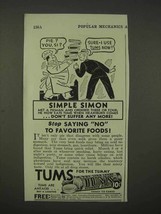 1936 Tums Antacid Ad - Simple Simon - £14.65 GBP