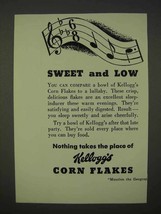 1936 Kellogg's Corn Flakes Cereal Ad - Sweet and Low - $18.49