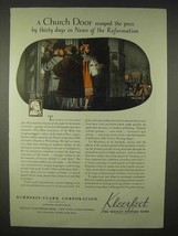 1935 Kimberly-Clark Kleerfeet Paper Ad - Church Door - $18.49