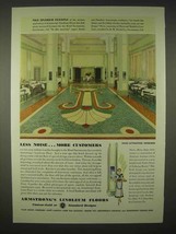 1935 Armstrong Linoleum Floor Ad - Less Noise - $18.49