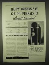 1935 General Electric Oil Furnace Ad - Almost Human - $18.49