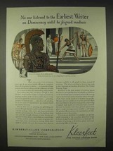 1935 Kimberly-Clark Kleerfeet Paper Ad - Democracy - $18.49