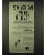 1935 Hoover Vacuum Cleaner Ad - Now You Can Own - £14.78 GBP