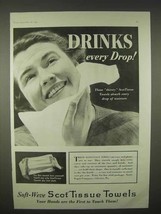 1935 Scott ScotTissue Towels Ad - Drinks Every Drop - £14.73 GBP