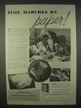 1935 Hammermill Mimeograph Paper Ad - Time Marches - £14.65 GBP