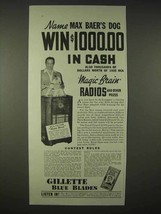 1935 Gillette Blue Blades Razor Ad - Max Baer - $18.49